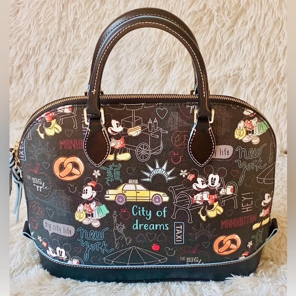Disney Dooney & Bourke Mickie & Minnie New York City Zip Satchel or crossbody